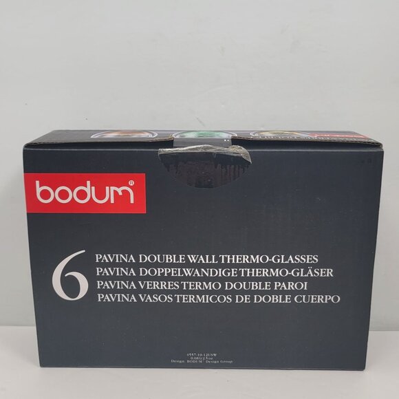 Bodum Pavina Double Wall Thermo-Glasses Extra Small 0.08 l, 2.5 Oz Set Of 6 NWB - Picture 2 of 3